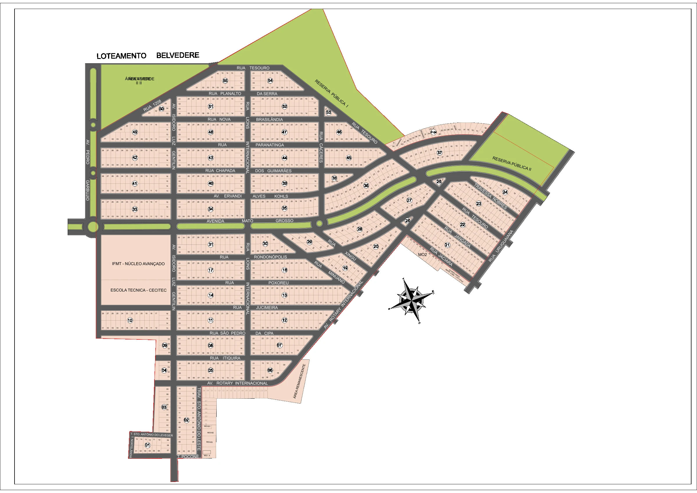 Mapa do Residencial Belvedere